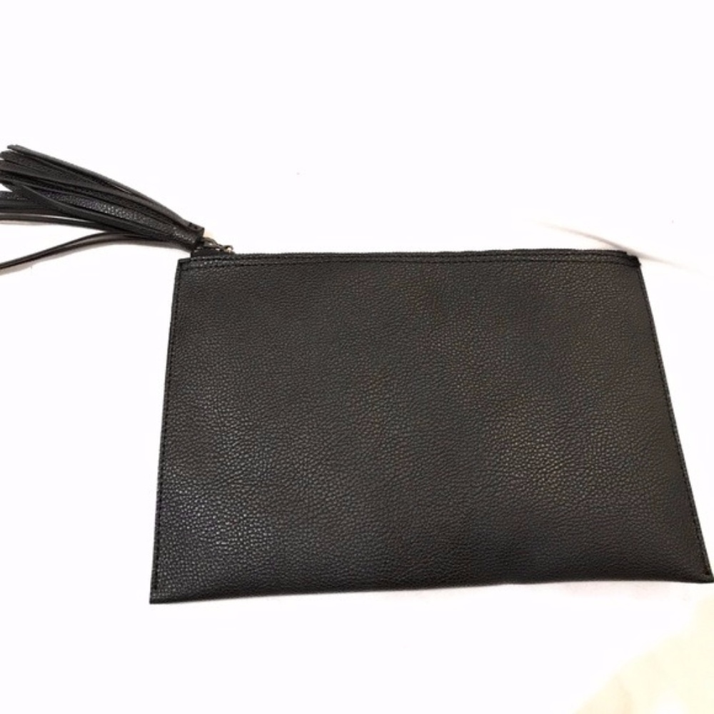 Parker Black Clutch with Tassel